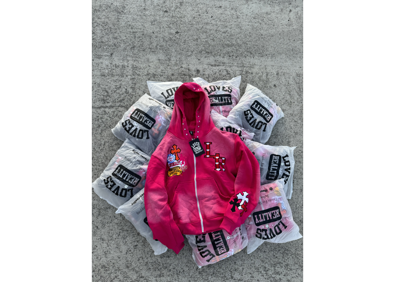 Loves Reality - Pink Reign Zip Up