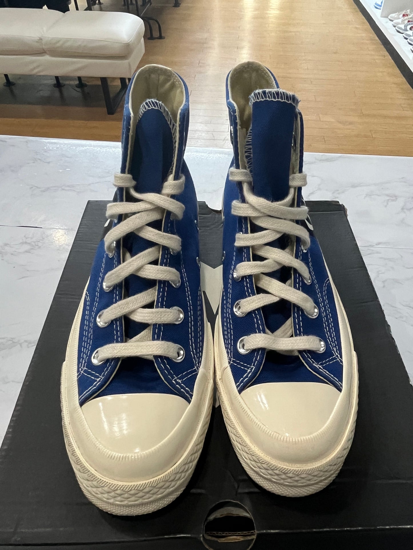 Comme des Garcons PLAY x Chuck 70 High Blue Quartz PRE-OWNED