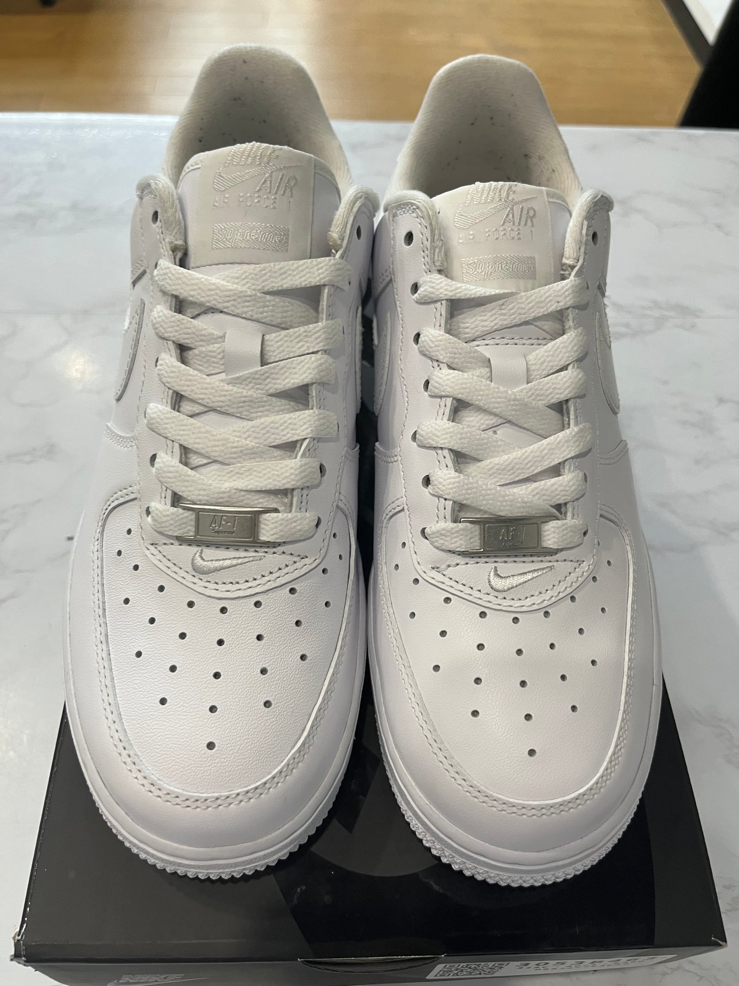 Supreme x Air Force 1 Low Box Logo - White Pre Owned
