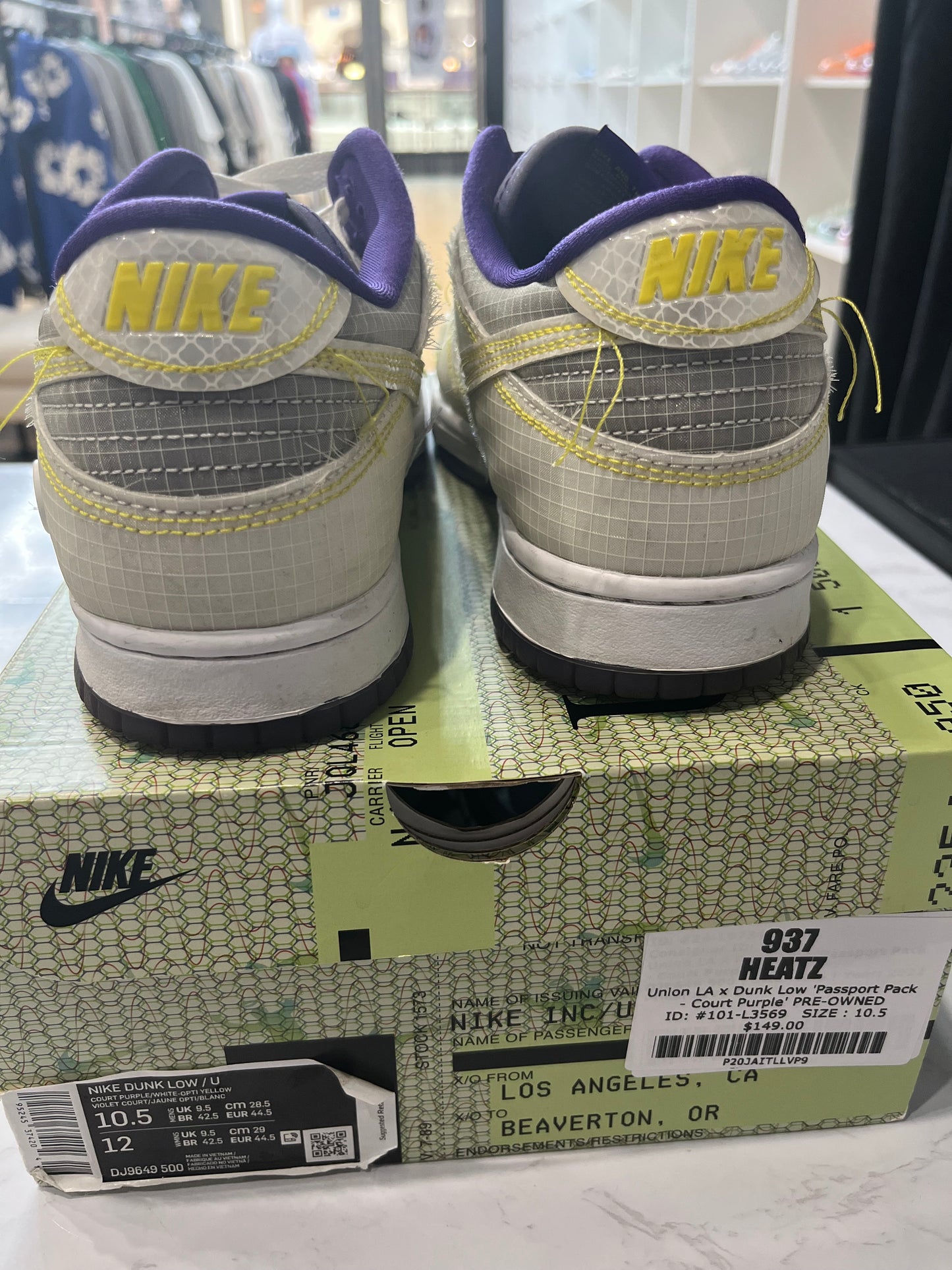 Union LA x Dunk Low Passport Pack - Court Purple PRE-OWNED