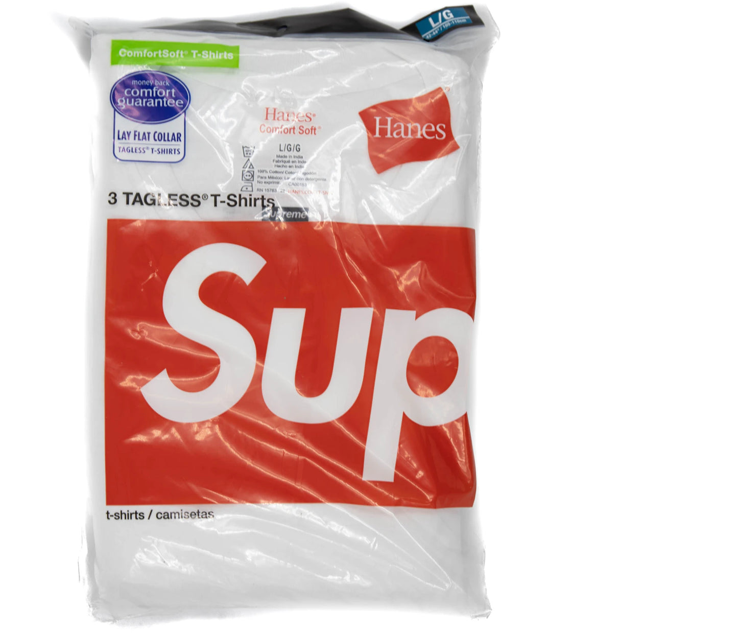 Supreme Hanes Tagless Tees (3 Pack) White