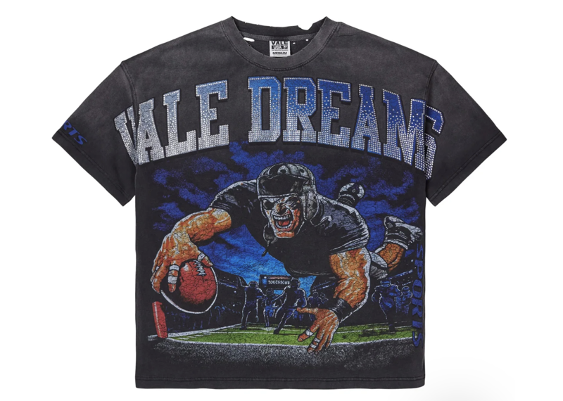 Vale Gridiron Bling Black T-Shirt