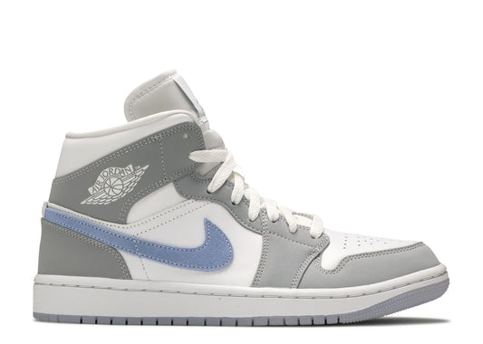 Wmns Air Jordan 1 Mid Wolf Grey Aluminum