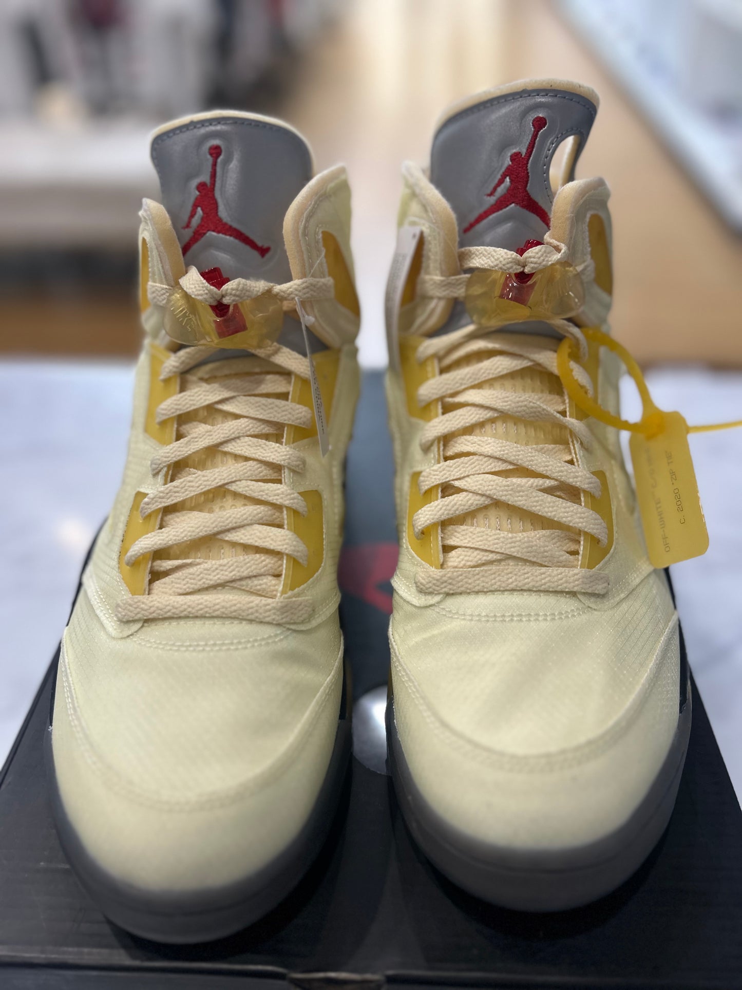 Off White X Jordan 5 SP Sail PRE-OWNED