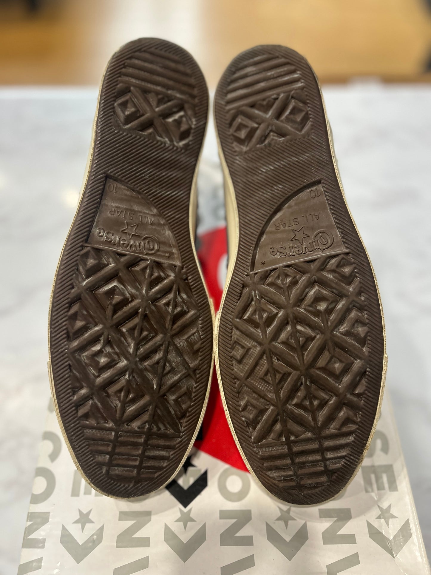 Comme Des Garcons PLAY X Chuck 70 High Steel Gray PRE-OWNED