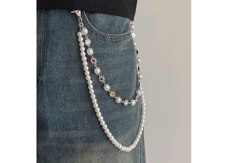 Pearl Mineral Wallet Chain
