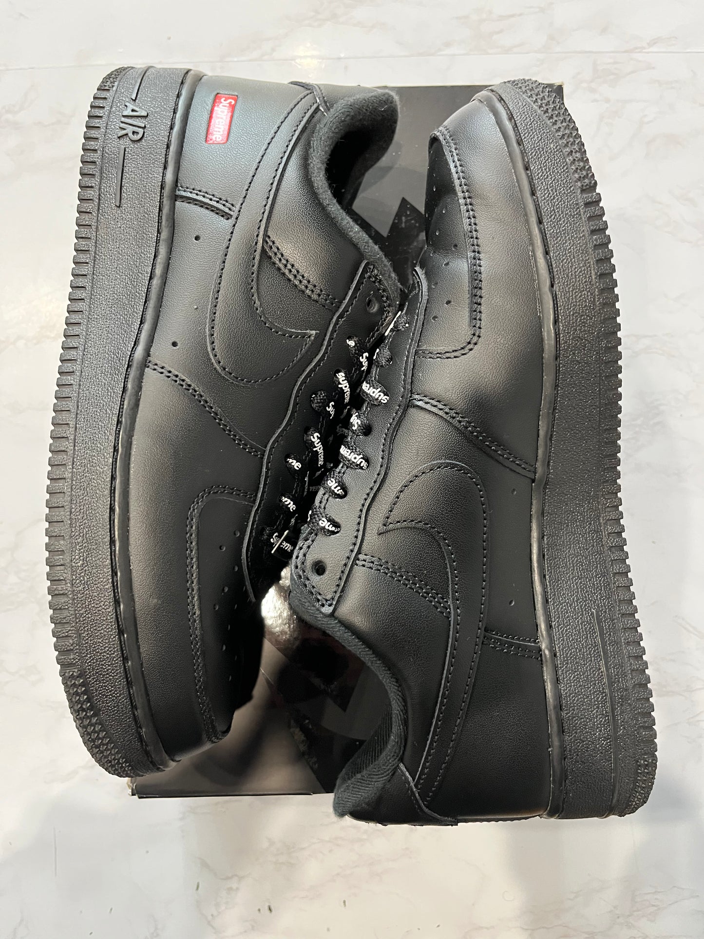 Supreme x Air Force 1 Low Box Logo - Black PRE-OWNED