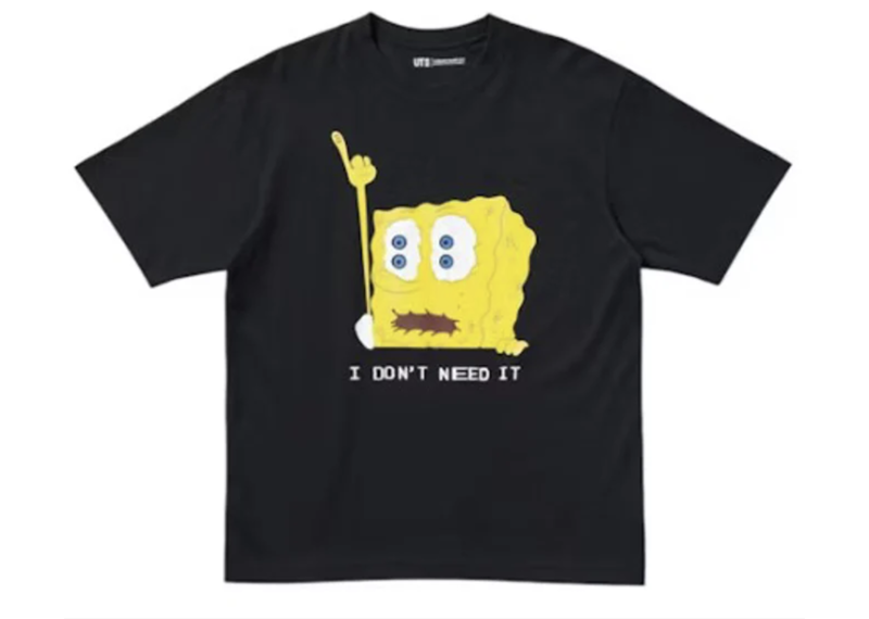 Uniqlo x CPFM Spongebob Squarepants Kids UT Graphic T-Shirt Black