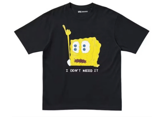Uniqlo x CPFM Spongebob Squarepants Kids UT Graphic T-Shirt Black