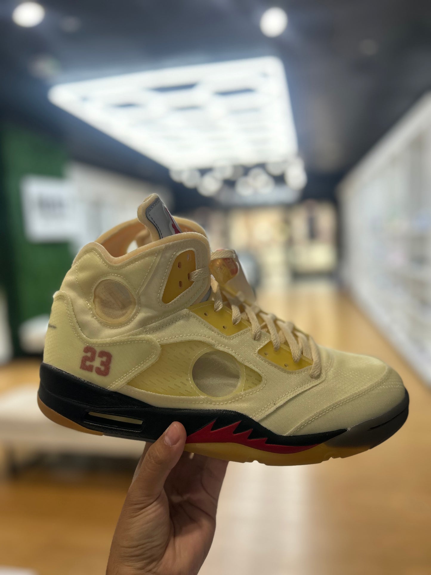 Off White X Jordan 5 SP Sail PRE-OWNED