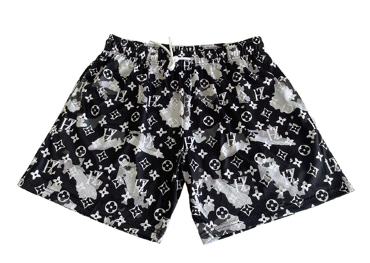 Heatz Studio Black Camo Mesh Shorts