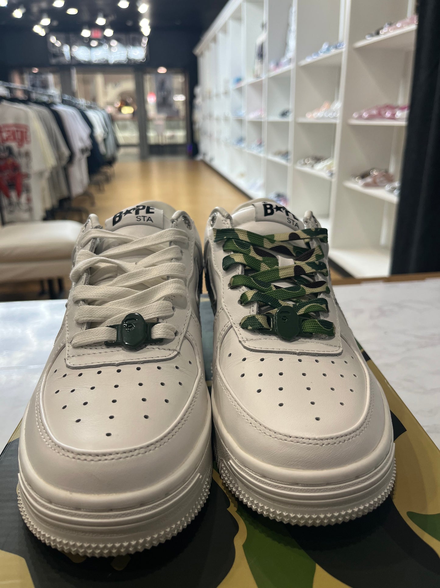A Bathing Ape Bape Sta Low Camo Green PRE-OWNED