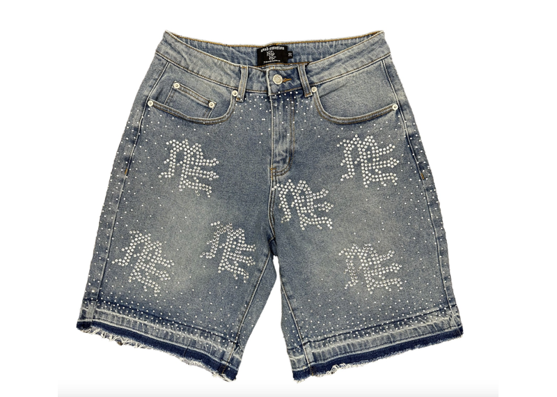 Mixed Emotions Rhinestone Denim Shorts