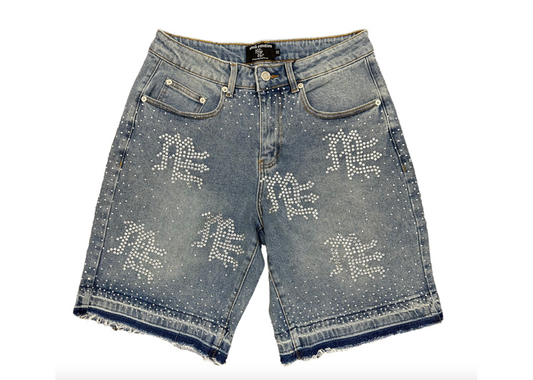 Mixed Emotions Rhinestone Denim Shorts