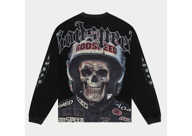 CrashOut LS T-shirt (Black Wash)