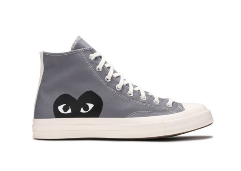 Comme Des Garcons PLAY X Chuck 70 High Steel Gray PRE-OWNED