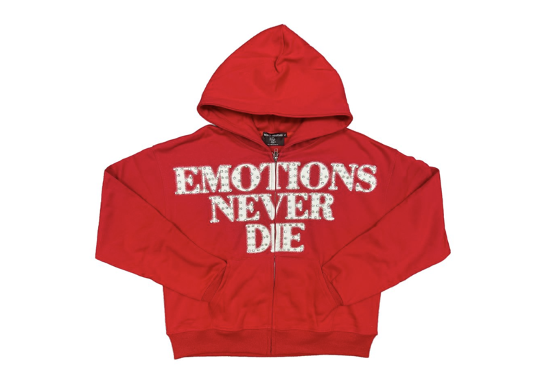 Red End Rhinestone hoodie