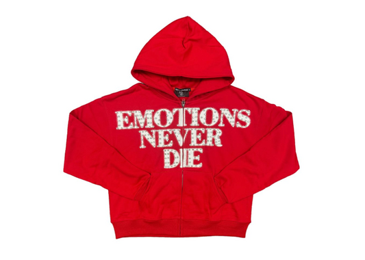 Red End Rhinestone hoodie