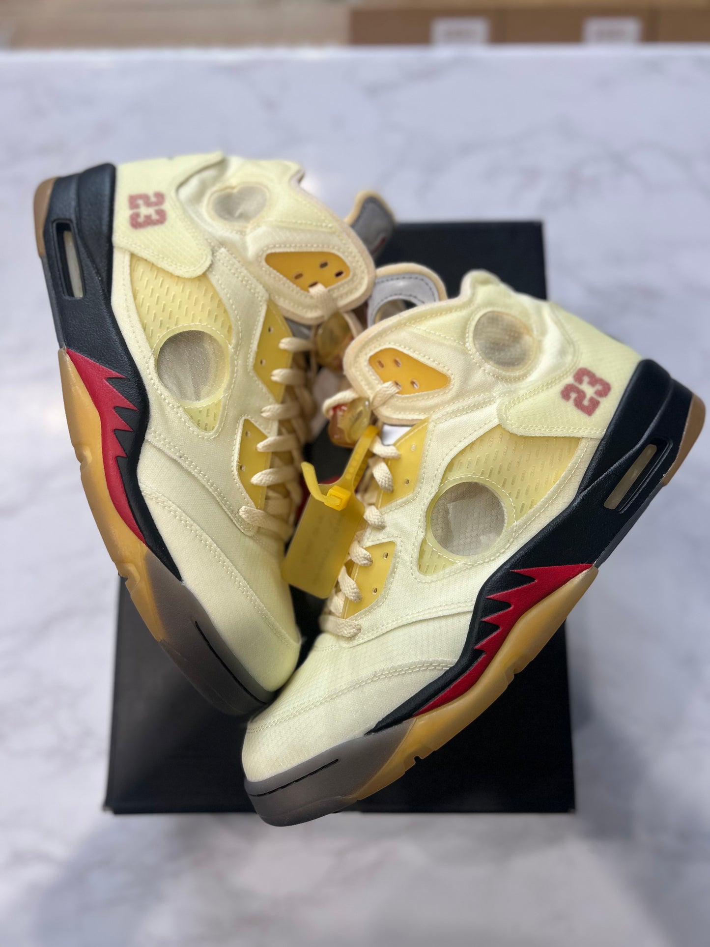 Off White X Jordan 5 SP Sail PRE-OWNED