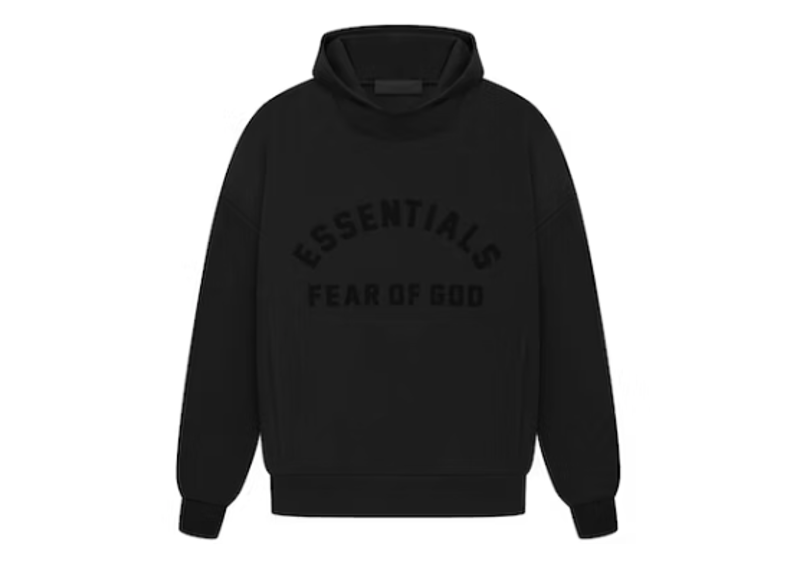 Fear of God Essentials Arch Logo Hoodie Jet Black