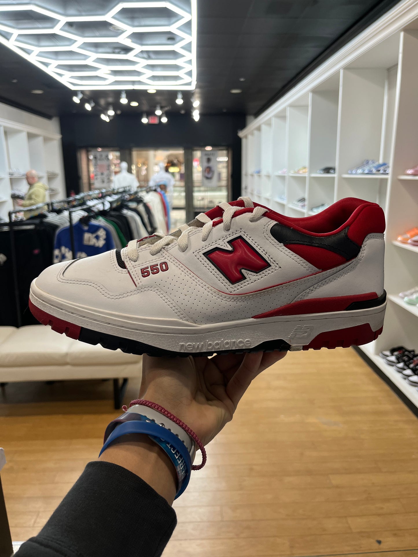 New Balance 550 White Team Red PRE-OWNED