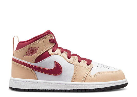 Air Jordan 1 Mid PS Light Curry Cardinal Red