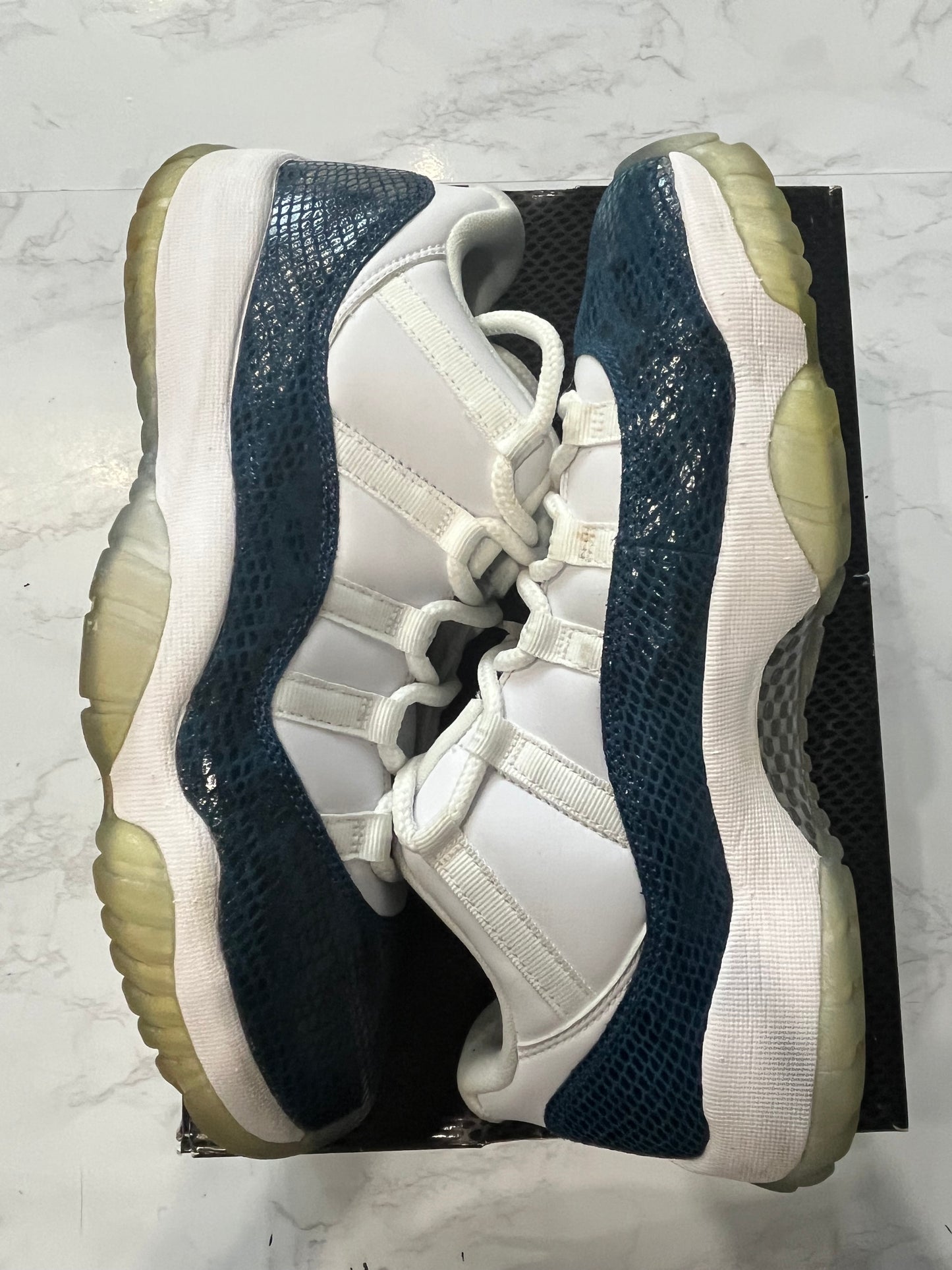 Jordan 11 Retro Low Navy Snakeskin 2019 PRE-OWNED