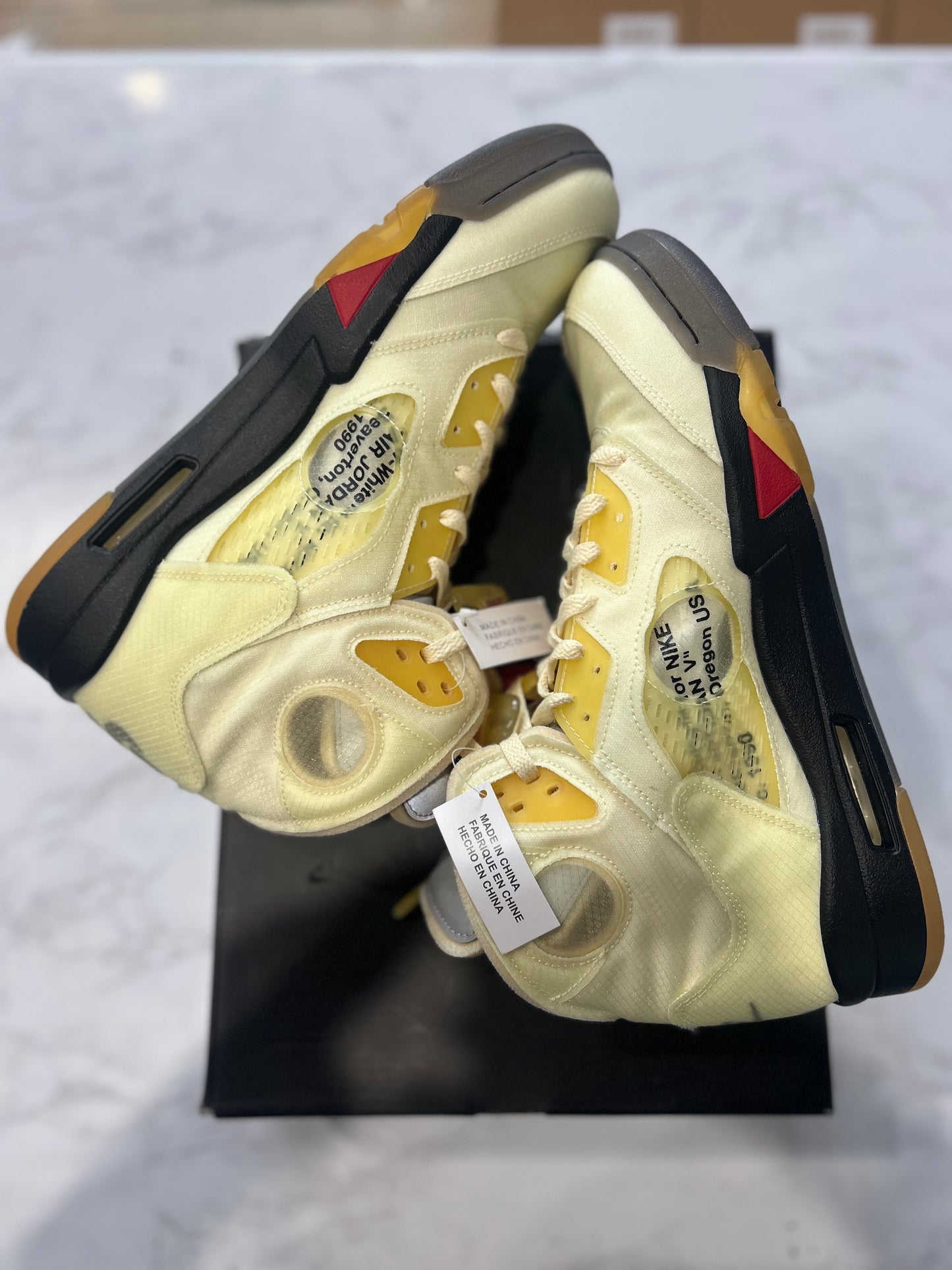 Off White X Jordan 5 SP Sail PRE-OWNED