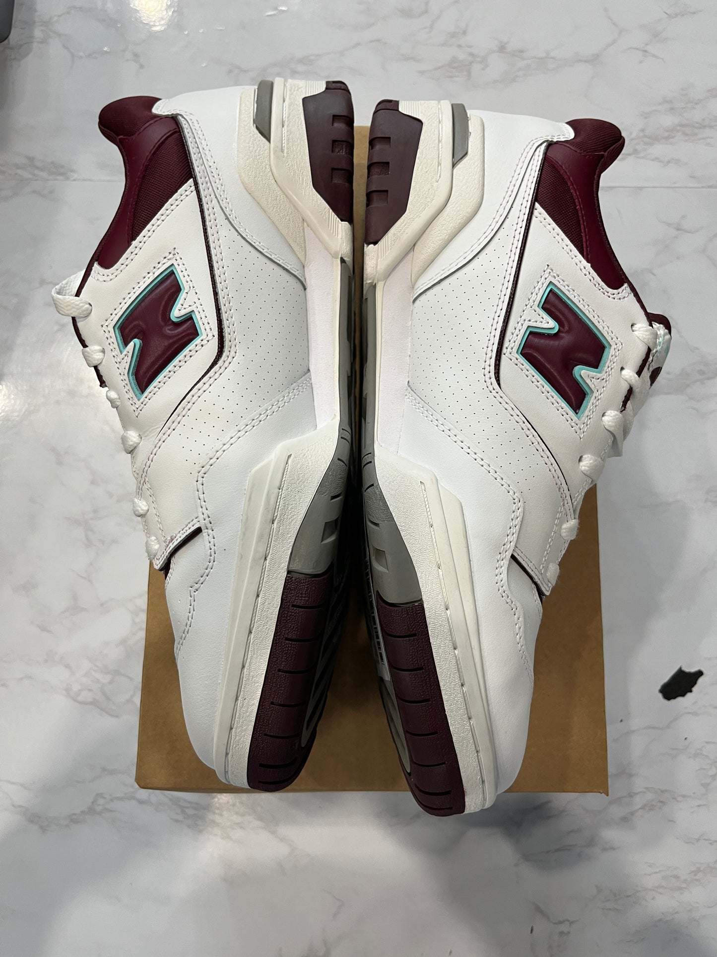 New Balance 550 Burgundy Turquoise  PRE-OWNED