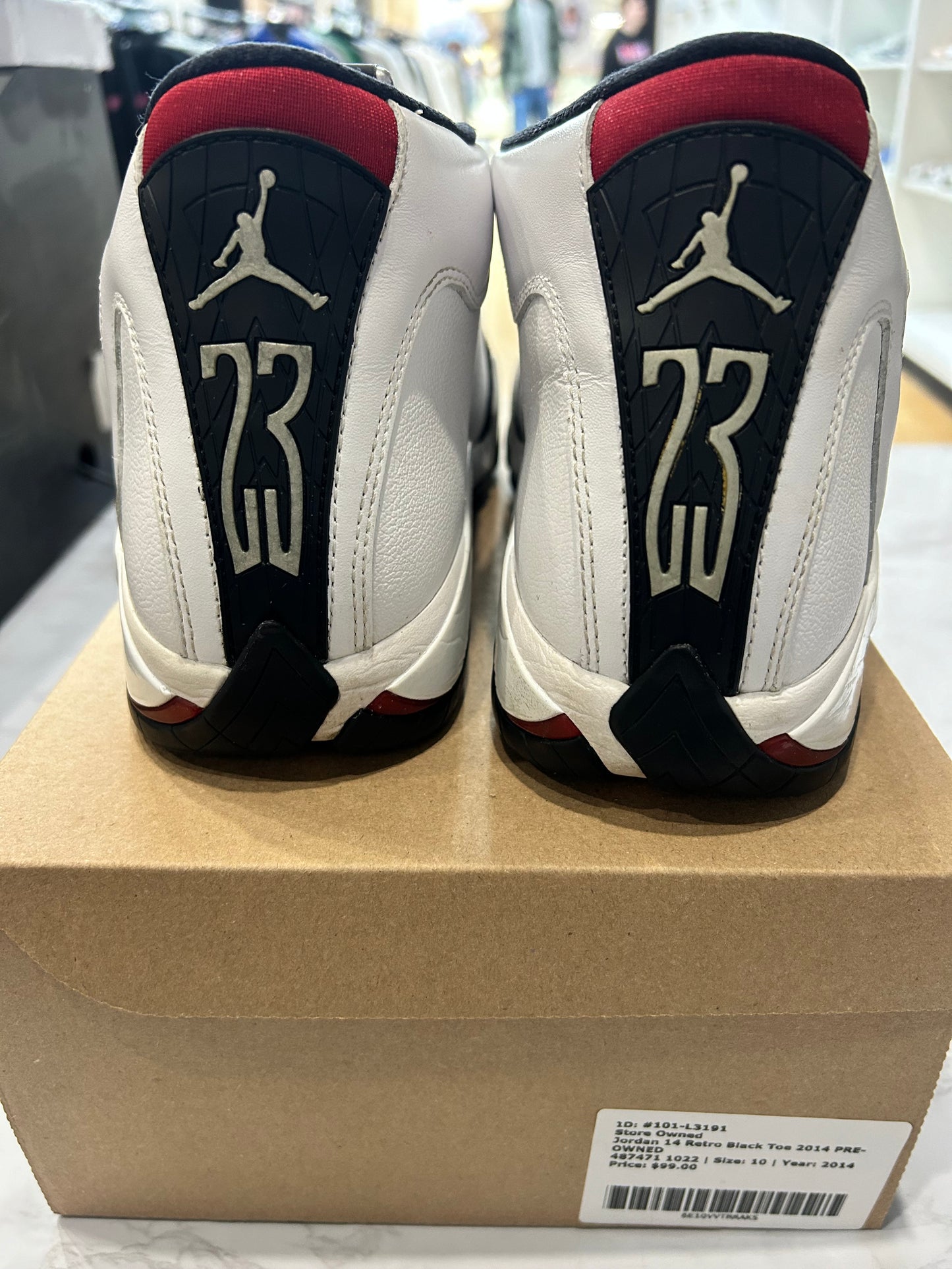 Jordan 14 Retro Black Toe 2014 PRE-OWNED