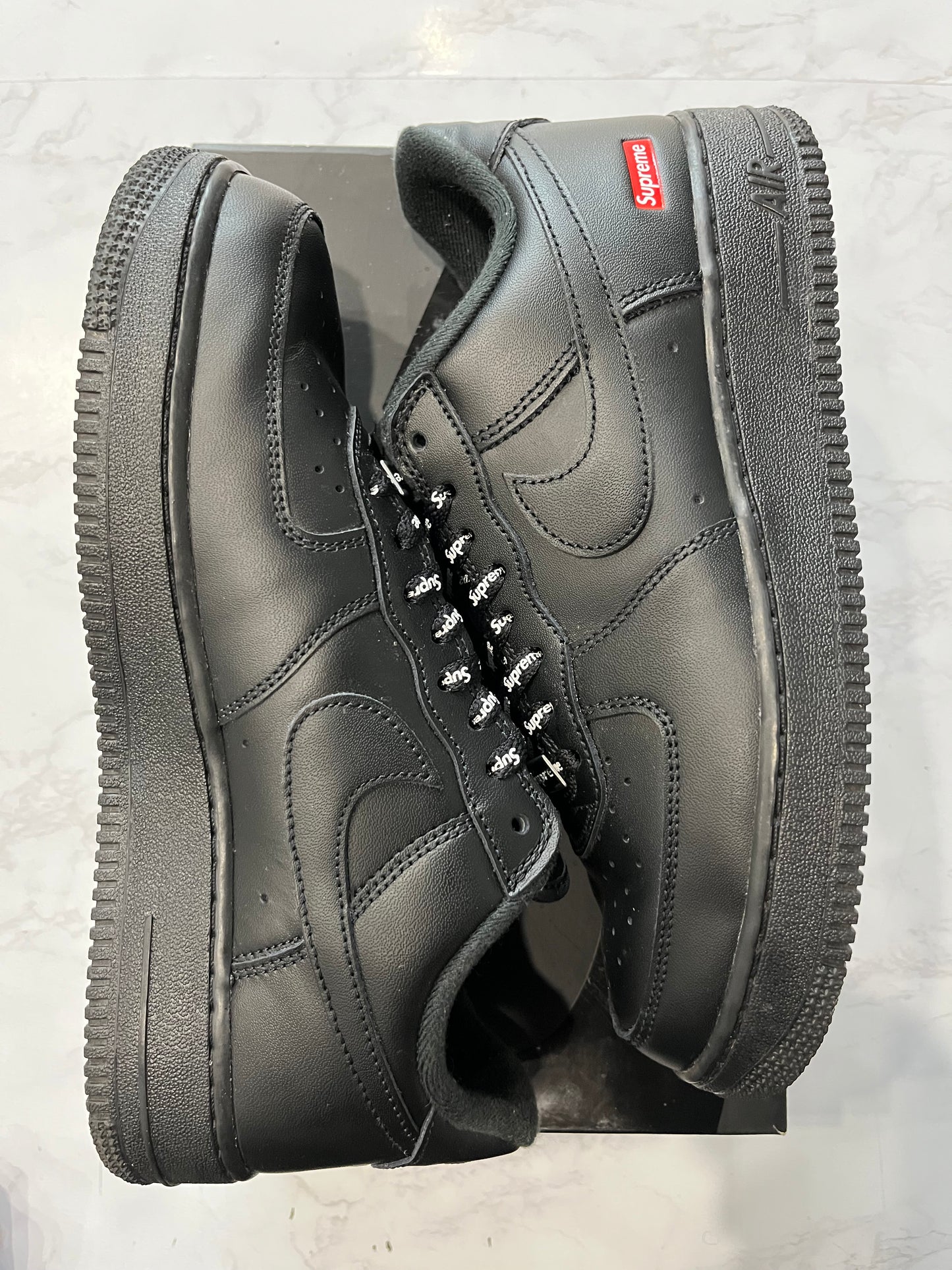 Supreme x Air Force 1 Low Box Logo - Black PRE-OWNED