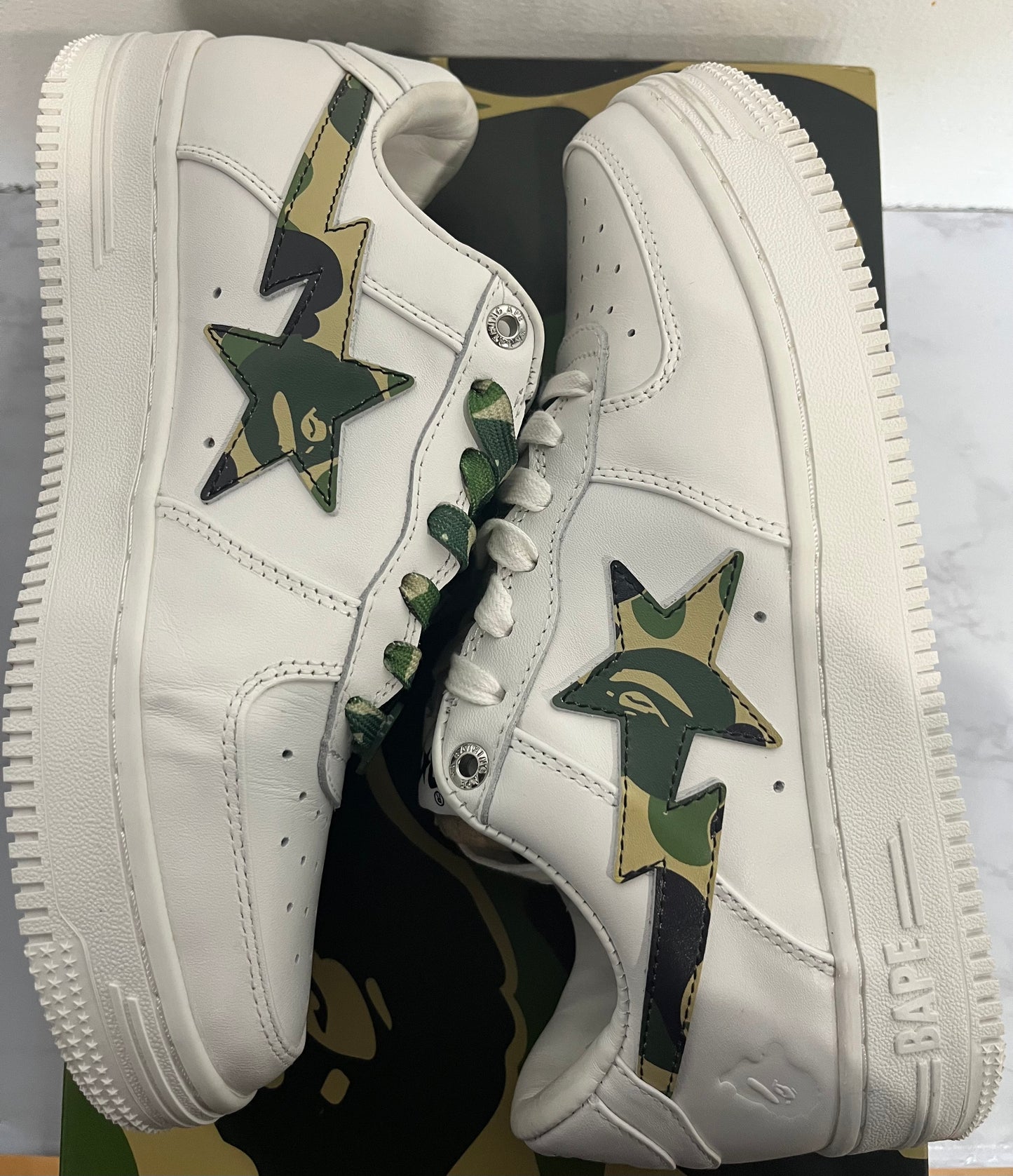 A Bathing Ape Bape Sta Low Camo Green PRE-OWNED