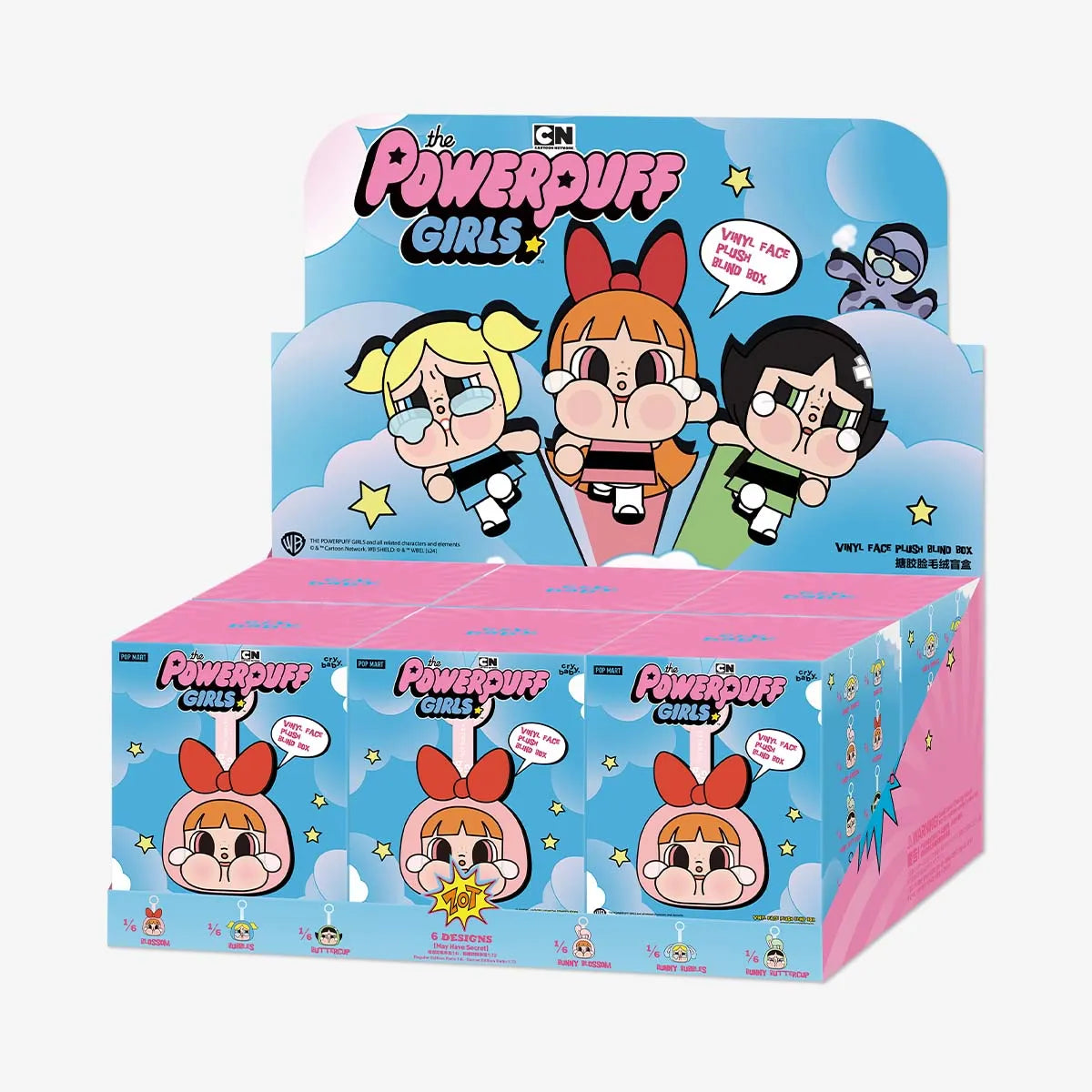 Pop Mart CryBaby x Powerpuff Girls Series Vinyl Face Plush Sealed Case (1 UNIT)