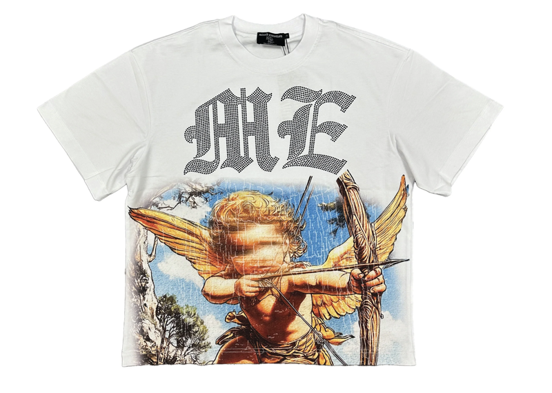 Mixed Emotions White Angel Rhinestone Tee