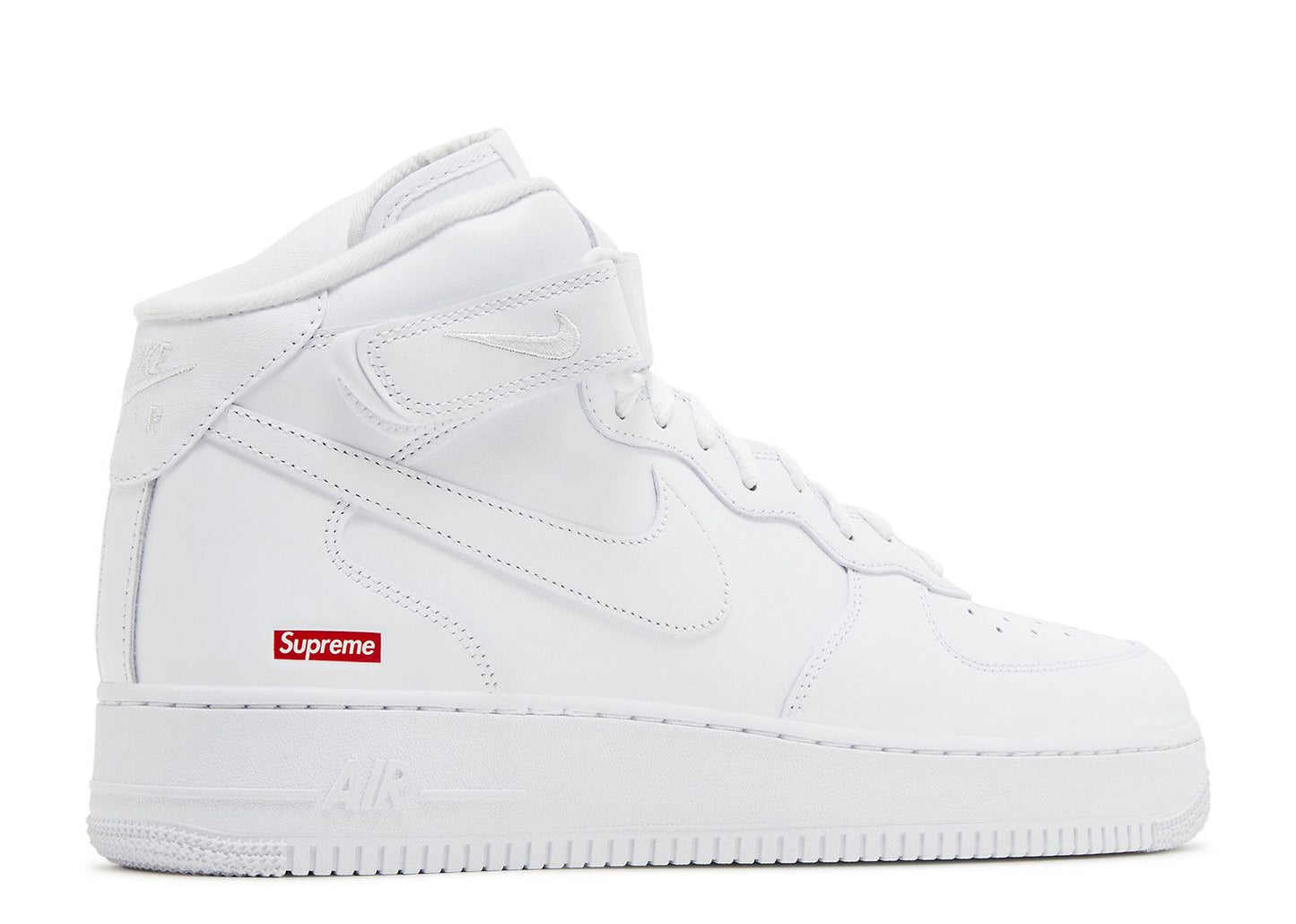 Supreme x Air Force 1 Mid Box Logo - Triple White