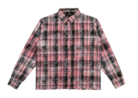 Paper Money Rhinestone Flannel L/S | Pink