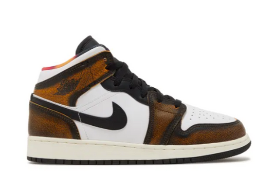 Jordan 1 Mid SE GS Wear-Away - Taxi PRE-OWNED