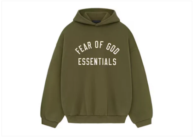 Fear of God Essentials Fleece Hoodie Military