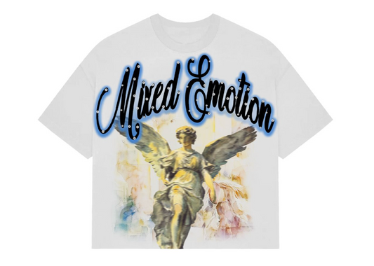 Blue Rhinestone Cropped Shirt