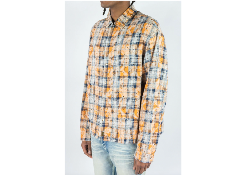 R3BEL Gold Rhinestone Flannel