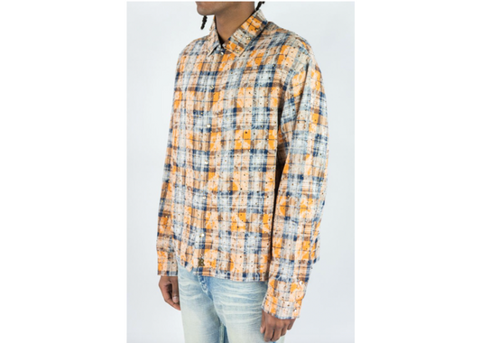 R3BEL Gold Rhinestone Flannel